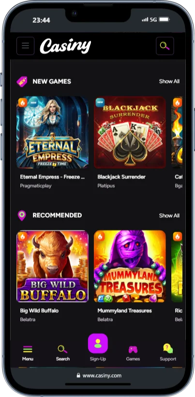 Casiny Mobile App and Games