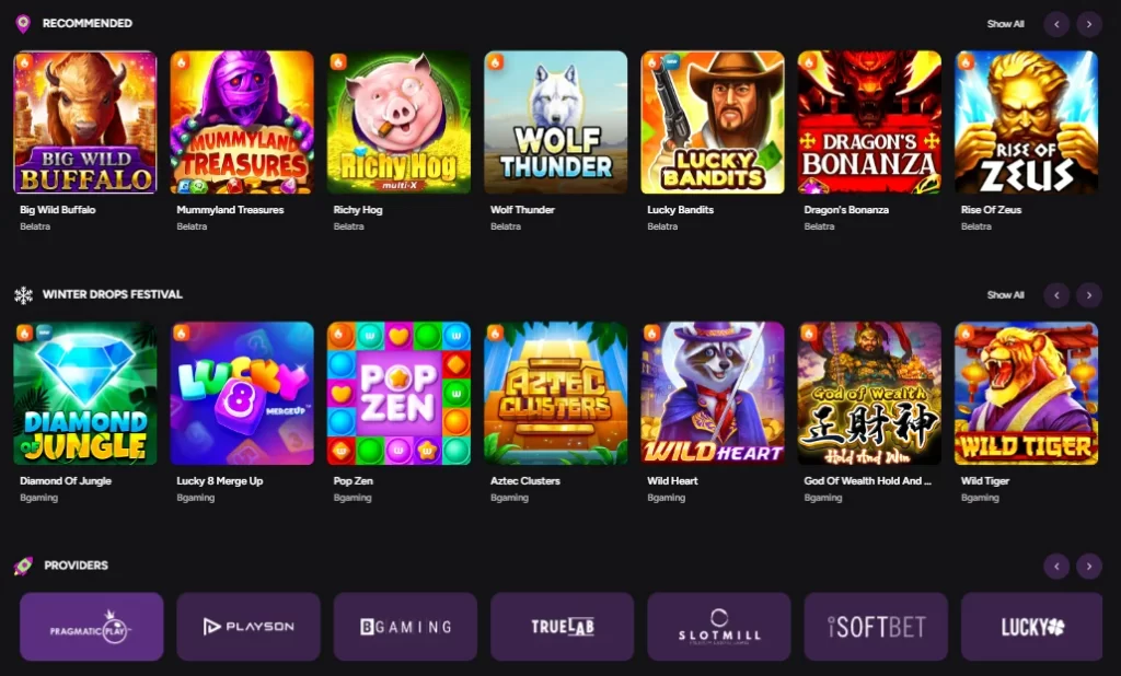 Recommended Casiny Games